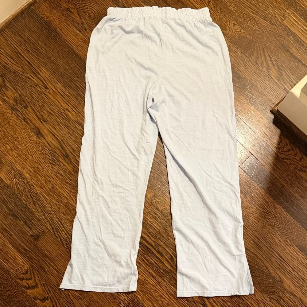Mersea Women’s Traveler Wide Leg Pant in Light Blue - Picture 10 of 12